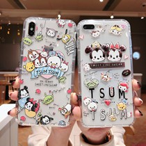 Cute Mickey Minnie Apple 14 13 12pro max mobile phone case iPhone11 cartoon XS XR stack music
