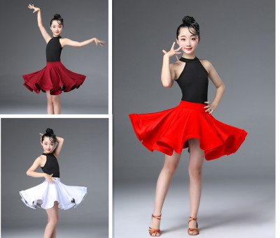 Girl's Latin dance dress girl's performance competition children's Latin clothing professional children's dance clothes training clothes