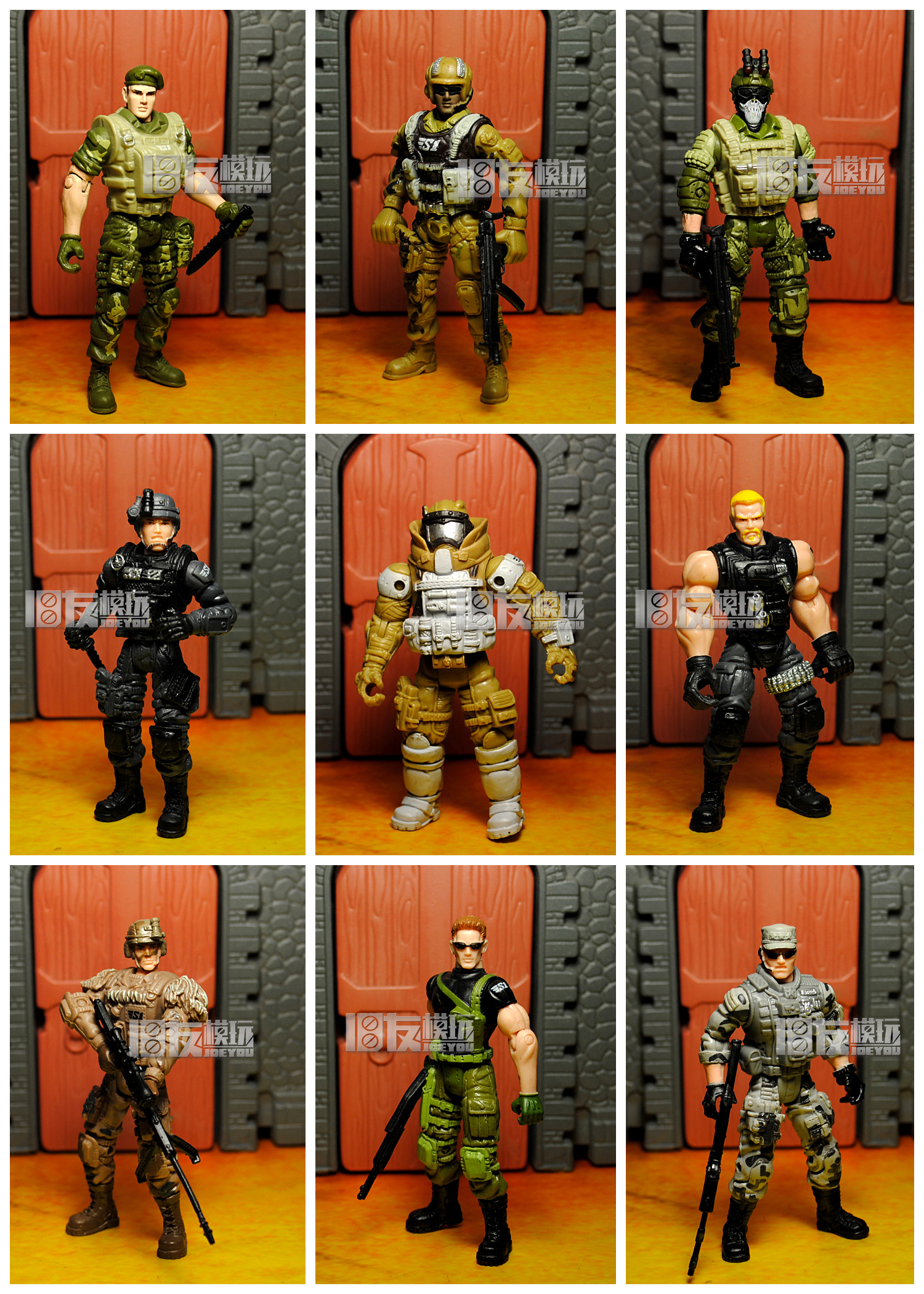 集美 特种部队3.75寸兵人 1:18可动人偶 肘膝可动兵人 武器随机送 Изображение 1 集美 特种部队3.75寸兵人 1:18可动人偶 肘膝可动兵人 武器随机送 Изображение 1