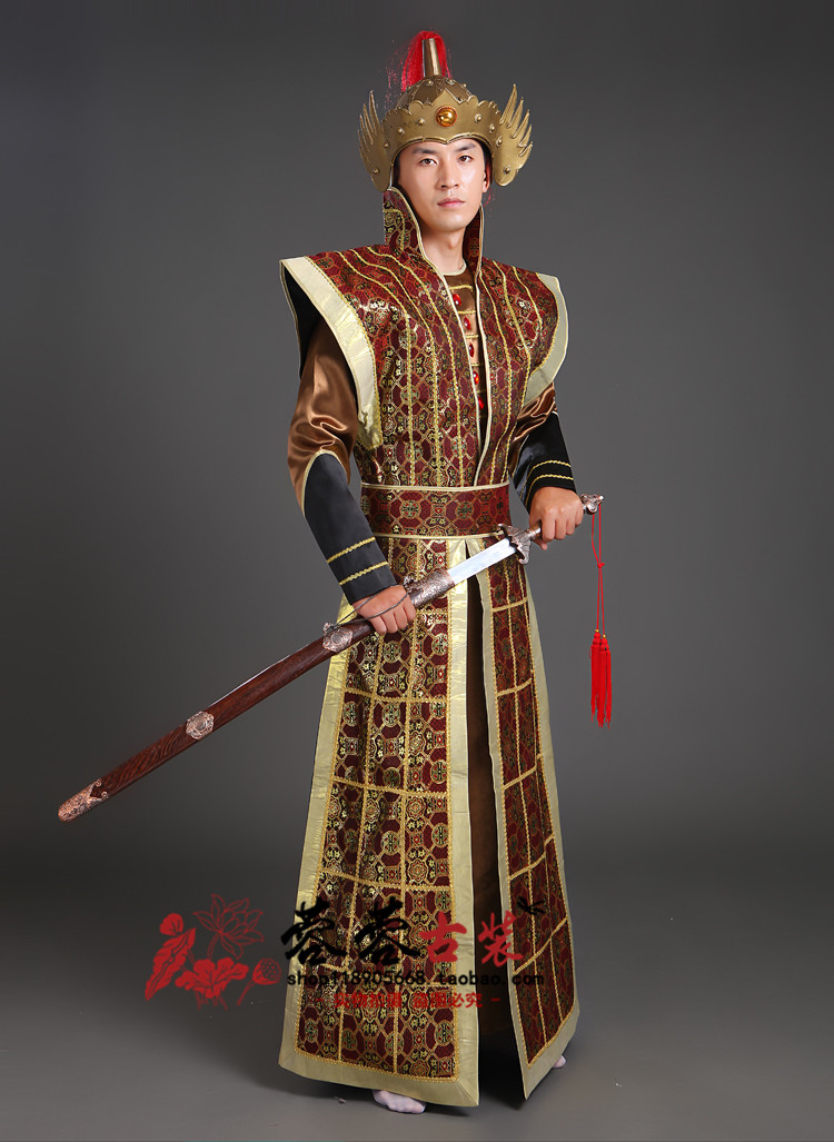 古装唐装汉服大将军服铠甲盔甲士兵服装满江红朗诵戏剧舞台演出服