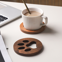 Black Walnuts Solid Wood Tea Cushion Cup Cushion Tea Cup Mat Tea Dauf Tea Cup Tocreative Tea Set Accessories Wood Heat Insulation Mat