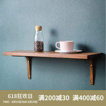 Solid wood separator lined with wall shelf Black Walnut Wood Cherry Log TV Cabinet Shelf shelf Customized