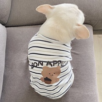 Farhopper Vest Summer Bacon Vest Pet Pooch Vest Striped Cubs Summer Vest Fat Dog Clothes