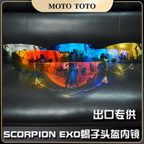 Scorpion Scorpion EXO Retro Composition Samurai Black Scorpion Helmet Lens Endoscopic Goggles Plated Shading