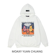 MOAXJ original Tide brand Cotton large size Port taste clothes men and women thick loose casual hooded clothes autumn