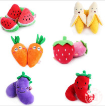 Pet dog Cat plush sounder toy pet training supplies pet fruit styling