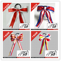 (Webbing series) 1758 La La exercise headdress Cheerleading exercise bow competition head flower hair ornament customization