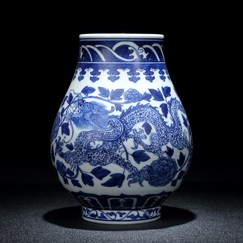 Jingdezhen porcelain hand - made ceramic vase furnishing articles study adornment archaize sitting room in extremely good fortune blessed bottle