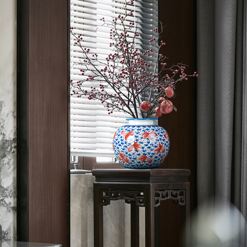 Jingdezhen porcelain youligong ceramic vase furnishing articles sitting room dry flower arranging flowers large Chinese desktop ornaments