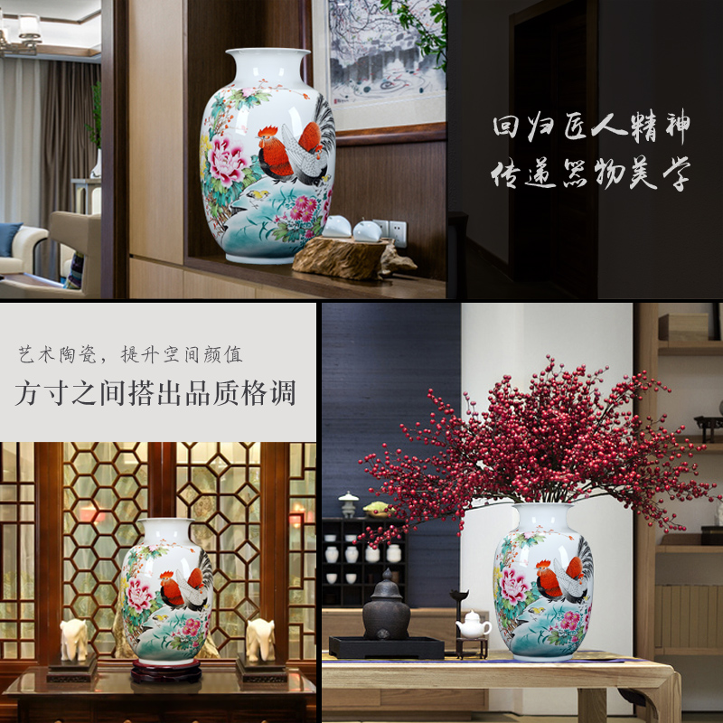 Jingdezhen intangible craftsmen sell loose guo - hua liu qin works new color hand - made family table vase