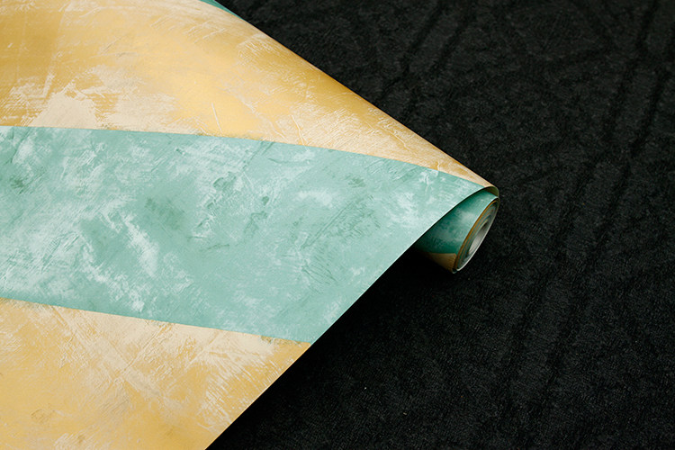 进口美式乡村复古条纹壁纸 卧室客厅书房电视背景墙 纯纸墙纸【】- 优