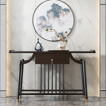 New Chinese style entrance table Solid wood zen pattern decorative cabinet Modern simple end view table Foyer entrance table for table
