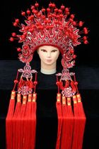 Drama Crested Velvet Ball Headwear Princess Crown Bridal Crown Bridal Cap Stage Walking Wedding photography Fengguan Xia