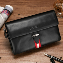 Big-name Zhuo Fan Armani handbag mens leather business large-capacity handbag cowhide clutch mens bag