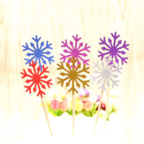 Birthday cake card card snowflake cake flag card plug-in baking decoration decoration cake decoration