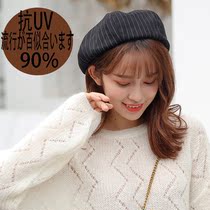 Japanese beret pumpkin hat soft sister Korean version of painter hat UV octagonal hat children British retro Joker
