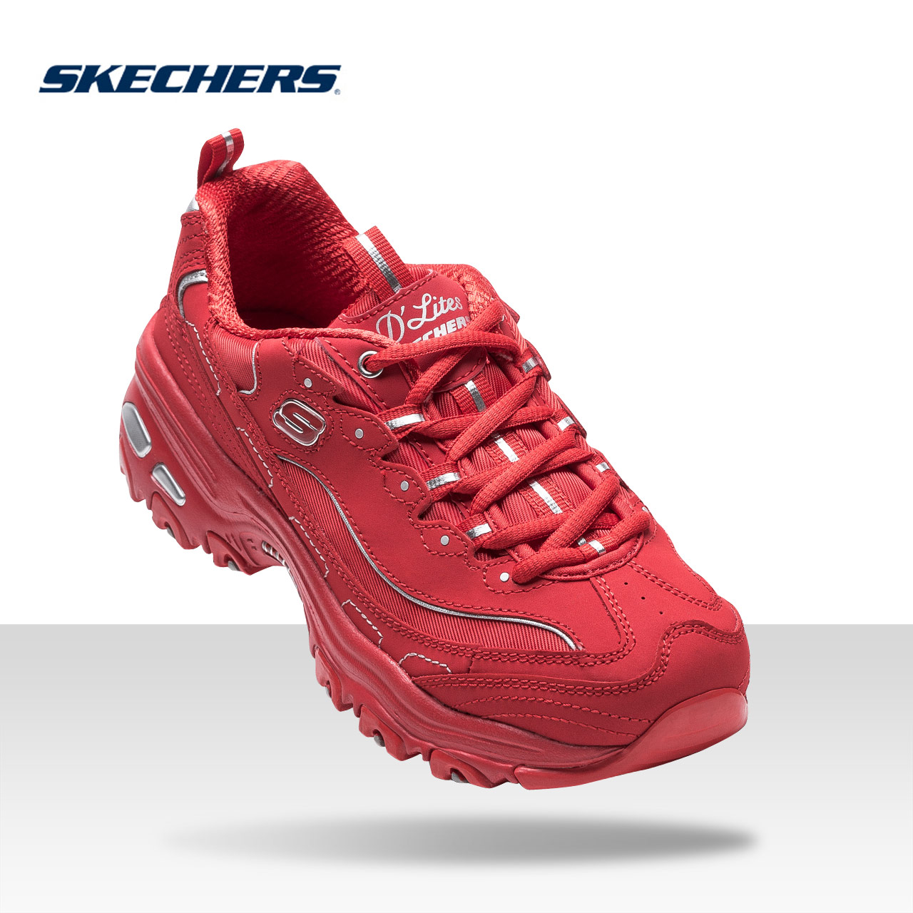 Skechers斯凯奇情侣厚底跑步鞋 D'lites中国风系带运动鞋66666005-tmall.hk天猫国际产品展示图3