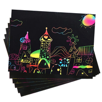 Colorful scraping paper diy handmade creative adult children scraping painting Scraping wax paper sand painting Graffiti painting materials