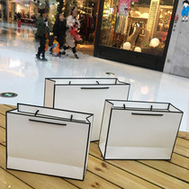 Large capacity convenient bag Hard generous shopping bag Waterproof bag Paper tape exhibition bag Gift bag Tote bag Paper bag bag
