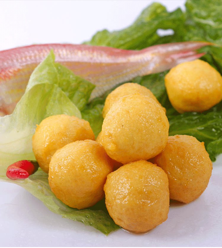 安井鱼籽鱼蛋香港咖喱鱼丸a级黄金鱼旦小吃奶茶店食品5斤装200粒