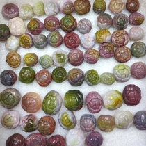 Live salt source agate Lotus beads peony flower hand string salt source carved pendant pendant pendant natural diy bead bracelet