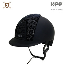 Italian KEP equestrian helmet bright men and women equestrian hat obstacle helmet adjustable black crystal trim