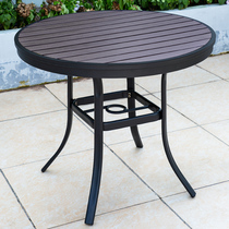 2021 New Outdoor Single Table And Chairs Outdoor Balcony Garden Villa Casual Embalming Wood Plastic Wood Table And Chairs Combination