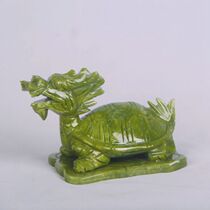 Jade dragon turtle ornaments dragon head turtle jade carving jade living room office crafts decorations