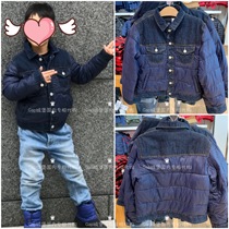 Discount gap domestic autumn and winter boys denim cotton-padded clothes 524882 big boy short cotton jacket New year new clothes