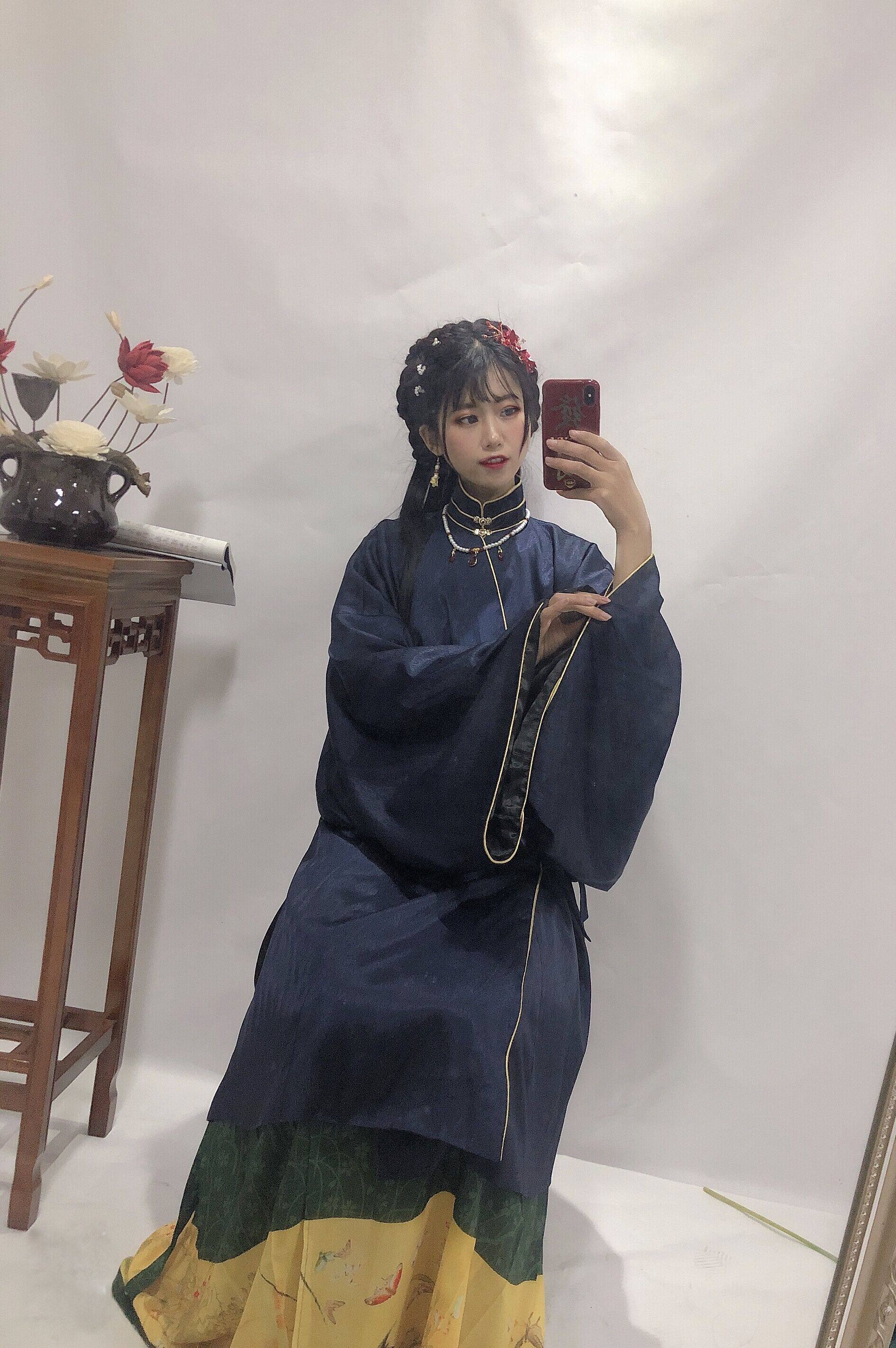 十里七巷 四时令 春秋明制立领斜襟传统日常汉服圈金春装