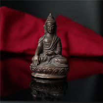 Tibetan handmade imitation of old retro Sakyamuni Buddha statue bronze ornaments Tibetan handmade can be stored in Sakyamuni Buddha statue