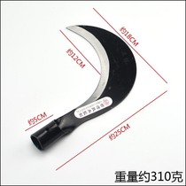 Portable manual scimitar forged sickle mowing knife thickened manganese steel sickle household leek manual agricultural knife