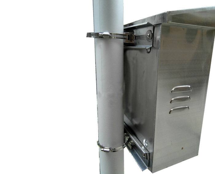 监控防水箱抱杆支架 室外配电箱立杆安装支架 防水箱支架 250长度