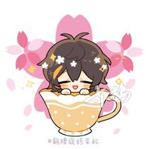 (Magpie house)Magpie brand rotating teacup GIF commercial template (human model)photographed automatic delivery