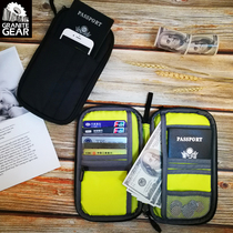 Granite Document Bag Travel Passport Clip Multifunction Document Bag Machine Ticket Wallet Wallet Card Wallet Bill Clip Holding Bag