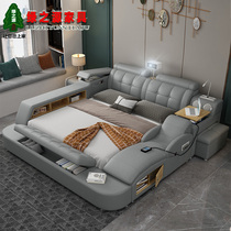 Massage tatami bed technology three defense cloth bed double bed 1 8 meters master bedroom modern simple multifunctional cloth bed