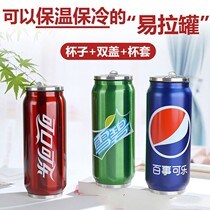 (available in all seasons) Creative pop can 304 stainless steel large capacity high face value Coke insulation cup ins water glass