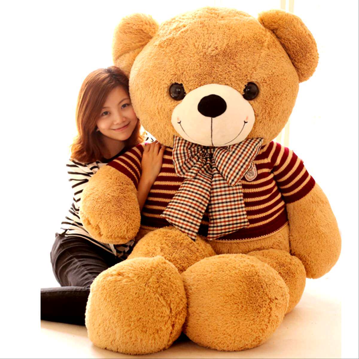 泰迪熊毛绒玩具公仔毛衣熊大号布娃娃送女友生日礼物1