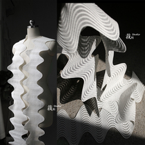 Qu Concave Styling Creative Bent Line Hollowed-out Muscle Lace Designer Fabric Clothing Diy Handmade High-end Accessories