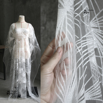 (E.g. Smoke) sparkling powder Radistriped musculature Texture Designer Fabric Diy Performance Clothing Bronzed fabric