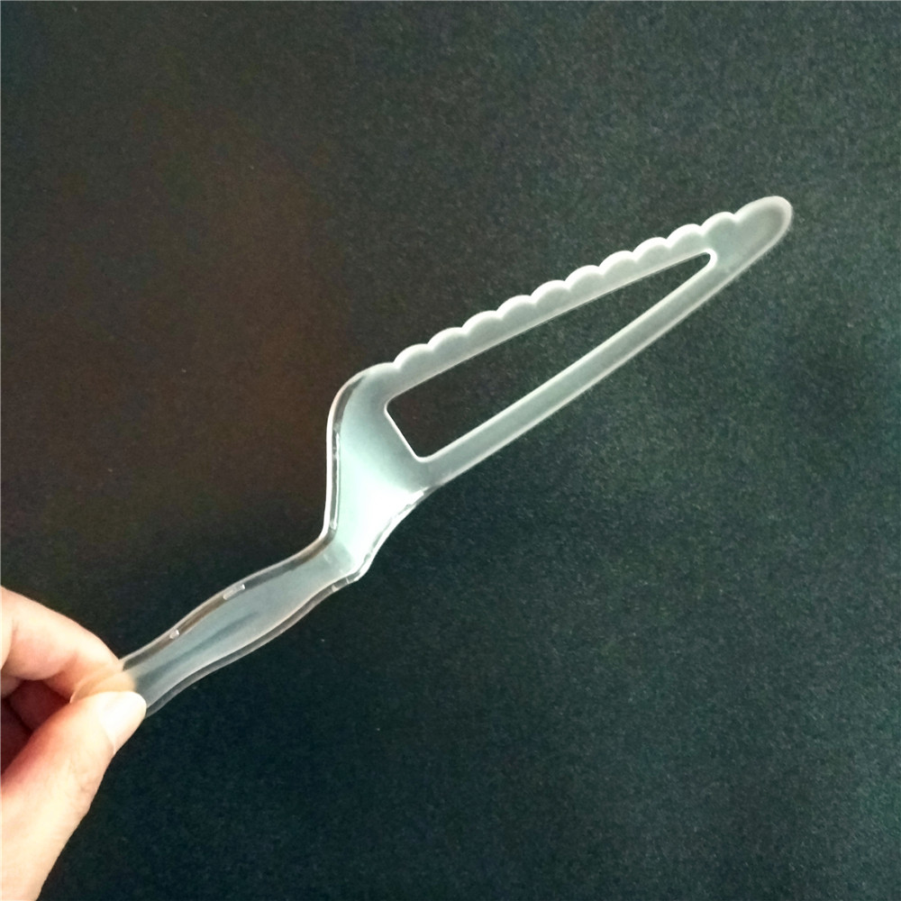 生日蛋糕塑料切刀生日蛋糕塑料托刀磨砂砍刀 独立包装蛋糕托刀