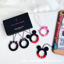 Creative cartoon ring buckle short lanyard Apple iPhone8 X 7 6 6s plus key chain anti-fall female models