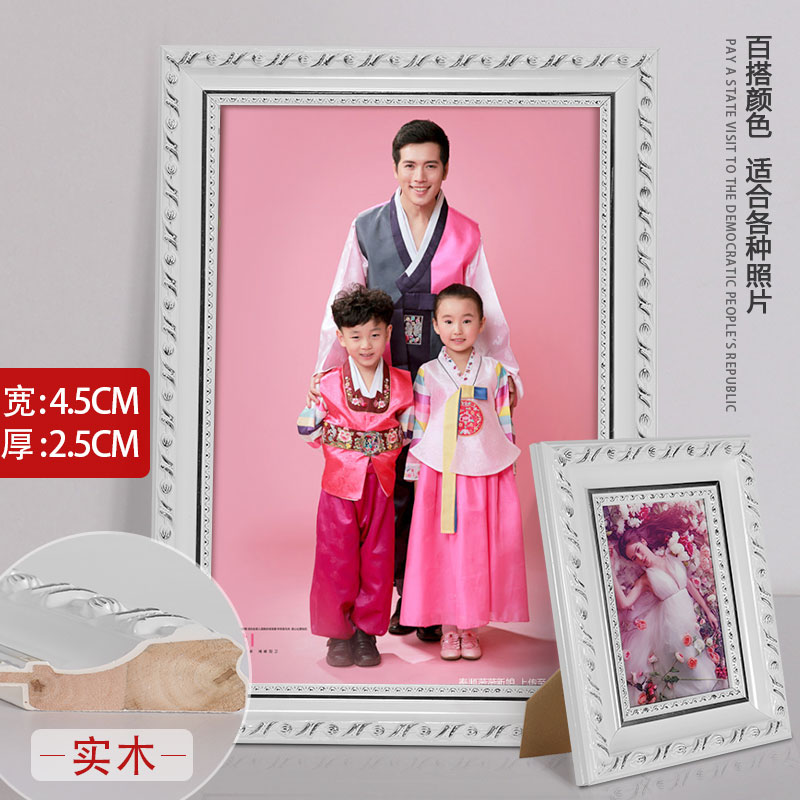 solid wood european style photo frame table 7 10 12 16 20 24 inch photo nting wall no hole picture frame customization