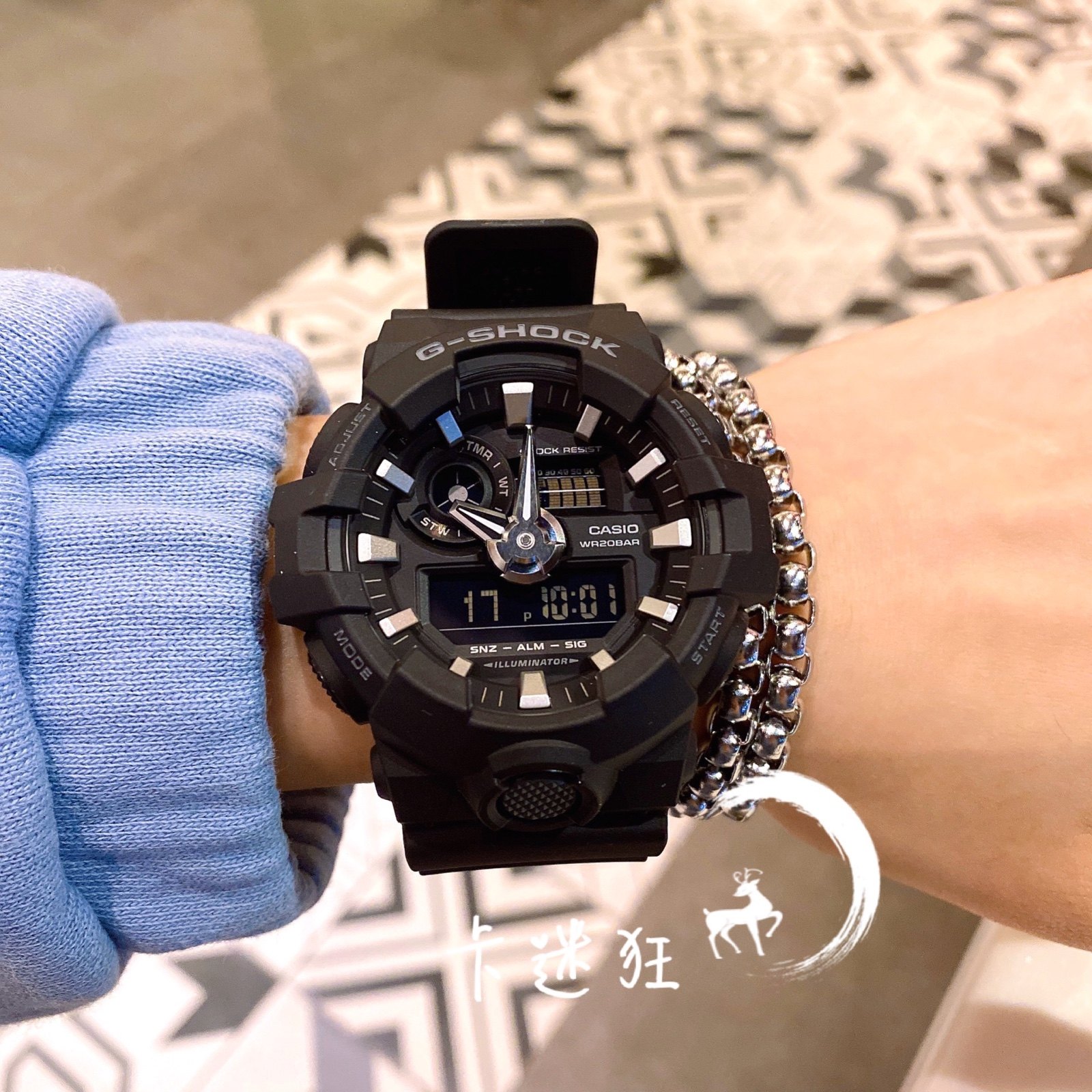 卡西欧手表男 g-shock运动防水电子表黑武士ga-110-1b 100-1a1 gb