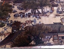 Cross stitch Qingming Shanghe map 6 meters 5 panoramic full embroidery new living room full map line embroidery famous painting 6 5 meters finished product
