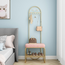 Home mini shoe-changing shoe stool hanger integrated floor-to-ceiling living room net red coat rack bedroom household door