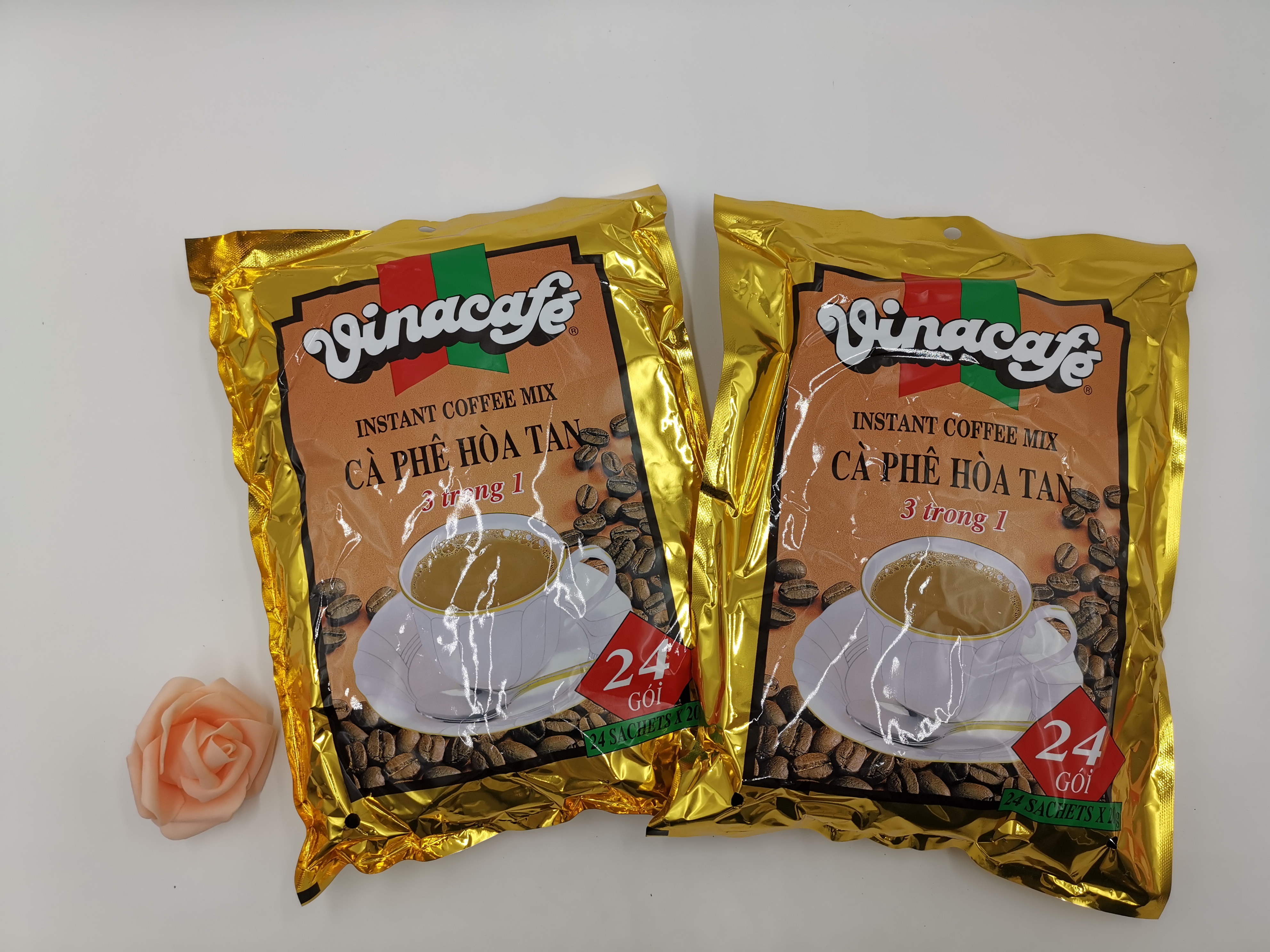 越南咖啡三合一速溶咖啡金装威拿vinacafe咖啡480克整件20袋