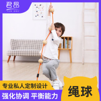 Rope ball childrens home climbing wall with rope ball