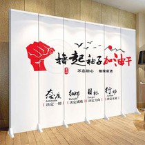 Company office logo custom screen folding isolation room partition wall home simple flat home bedroom