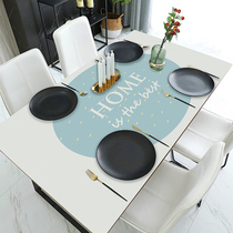 Taste-free leather tablecloth modern simple waterproof and oil-proof non-washing home TV cabinet coffee table mat table cloth